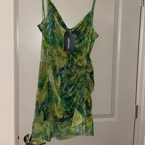 Pretty little thing rouched dress. UNWORN